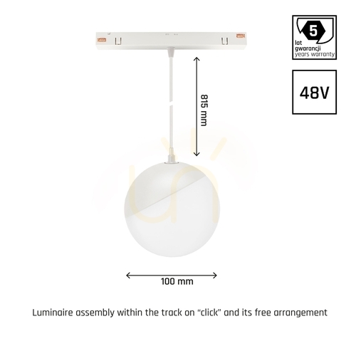 Jelölje be System Shift Smart Globe P függőlámpa Fi100 (815mm kábel) 5W 165st White CCT/Dim Lat Gw.