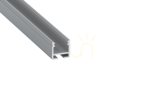 LUMINES-profil typ FLEXA silveranodiserad 2 m