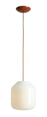 Jelölje be Aldex Flask Terra L függőlámpa 27 cm, fehér opálüveg, téglaszínű részlet 8500G24_L