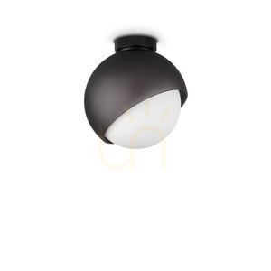 Plafonlámpa Ideallux BLOOM fekete üveg 22 cm 366586 small 0