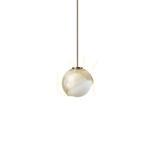 Jelölje be Függőlámpa Ideallux BLOOM sárgaréz üveg 17 cm E27 366647