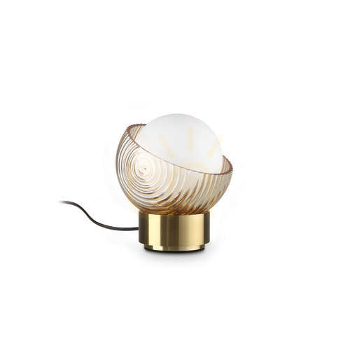 Jelölje be Asztali lámpa Ideallux BLOOM sárgaréz üveg G9 1x4W 366500 11,5 cm