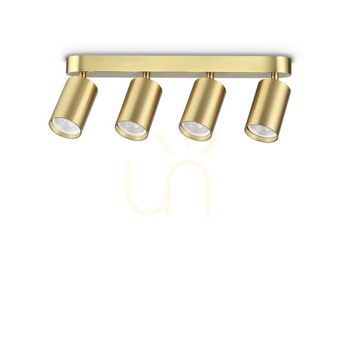 Jelölje be Plafond Ideallux DYNAMITE 371351 sárgaréz 4xGU10 Ø38,5 cm