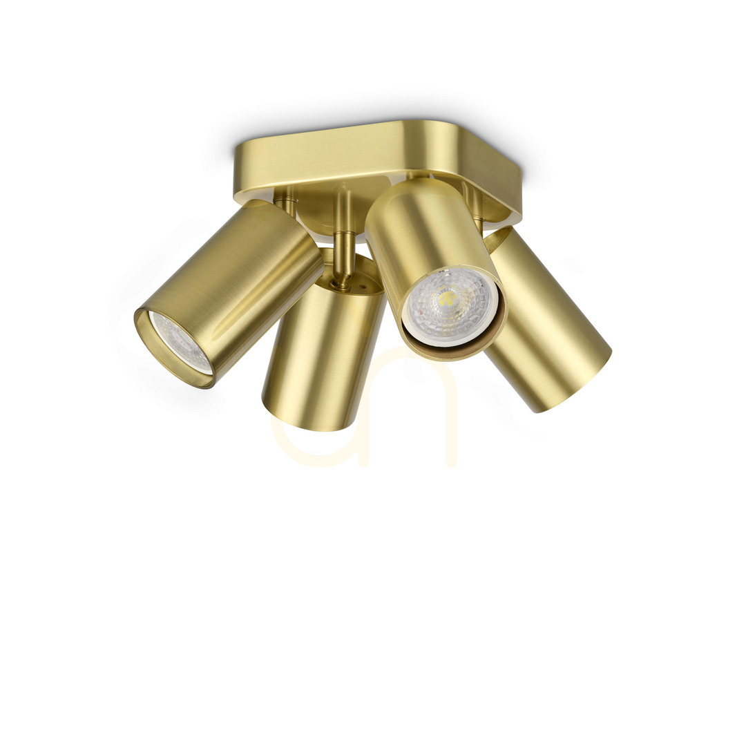 Jelölje be Plafonlámpa Ideallux Dynamite 371306 4xGU10 sárgaréz Ø13,5 cm Plafonlámpa Ideallux Dynamite 371306 4xGU10 sárgaréz Ø13,5 cm