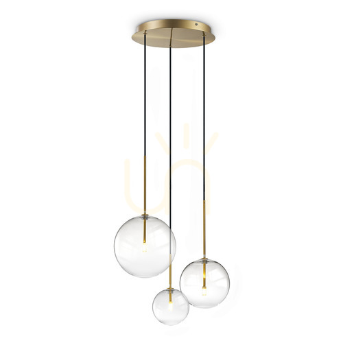 Jelölje be Függőlámpa Ideallux EQUINOXE sárgaréz 3xG4 Ø42 cm 339702