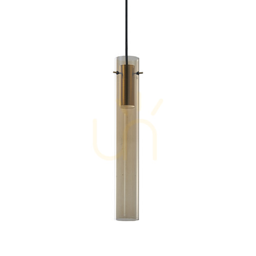 Jelölje be Függőlámpa Ideallux FLAM sárgaréz LED 10W üveg 6 cm 353869