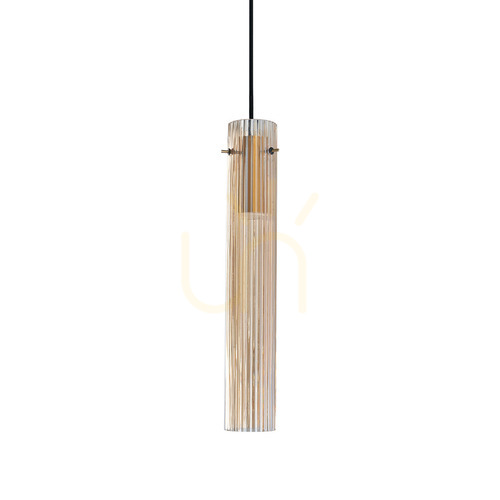 Jelölje be Függőlámpa Ideallux FLAM 353890 sárgaréz LED 10W üveg fém 6,6 cm