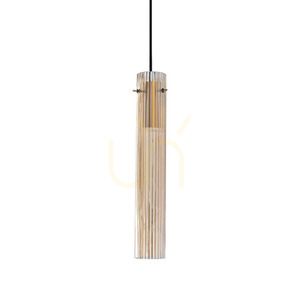 Függőlámpa Ideallux FLAM 353890 sárgaréz LED 10W üveg fém 6,6 cm small 0