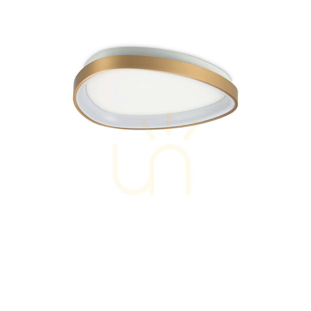 Jelölje be Plafonlámpa Ideallux Gemini 372051 sárgaréz LED 24W 4000K Ø42,5 cm Plafonlámpa Ideallux Gemini 372051 sárgaréz LED 24W 4000K Ø42,5 cm