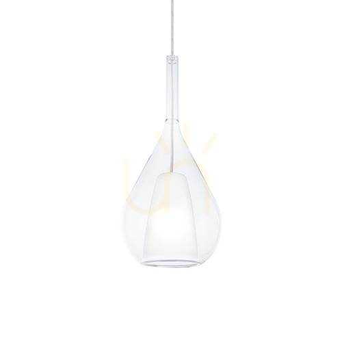 Jelölje be Függőlámpa Ideallux KALIQUE átlátszó üveg króm 18 cm 360072