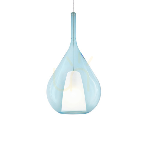 Jelölje be Függőlámpa Ideallux Kalique kék króm 28 cm E27 359816