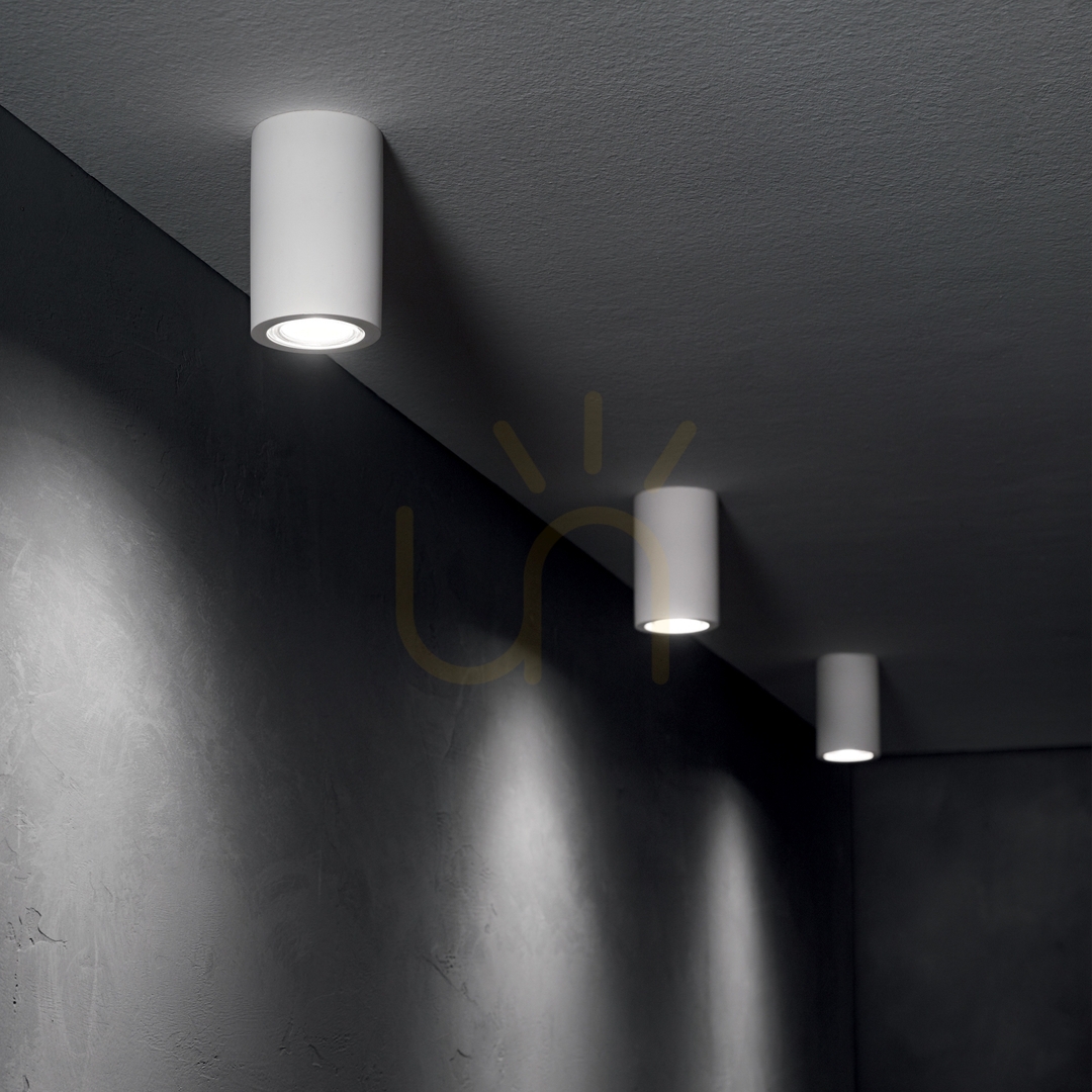 Kilátás Plafon Ideallux LOOK GU10 gipsz-alumínium Ø7 cm 355757 Plafon Ideallux LOOK GU10 gipsz-alumínium Ø7 cm 355757