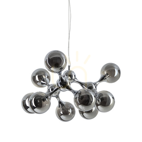 Jelölje be Függőlámpa Ideallux Nodi 370002 9xE14 sárgaréz üveg 80 cm