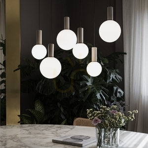 Függőlámpa Ideallux ODEON 349206 fehér üveg fém LED 8W Ø20 cm small 1