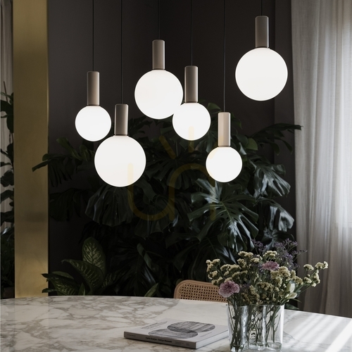 Jelölje be Függőlámpa Ideallux ODEON 349237 fehér üveg fém LED 39W 57 cm