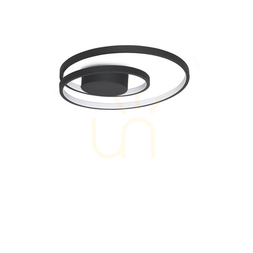 Jelölje be Plafon lámpa Ideallux OZ 365039 fekete LED 38W 3000K Ø40 cm