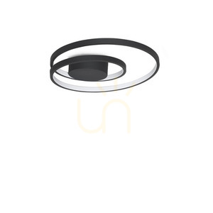 Plafon lámpa Ideallux OZ 365039 fekete LED 38W 3000K Ø40 cm small 0