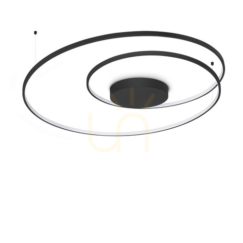 Jelölje be Plafonlámpa Ideallux OZ 364995 fekete LED 75W 3000K Ø100 cm