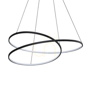 Függőlámpa Ideallux OZ fekete gyűrűs LED 100 cm 3000K 364896 small 0