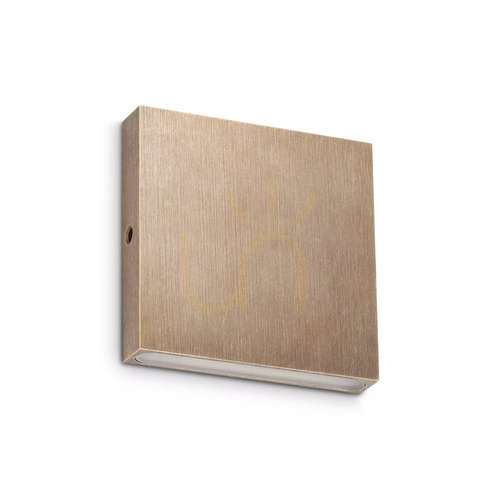 Jelölje be Kültéri fali lámpa Ideallux POST-IT 335926 sárgaréz LED 3W IP65 Ø8 cm
