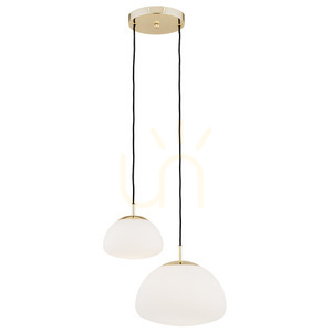 Függőlámpa ARGON TRINI fehér opál matt sárgaréz 2x15W 902 small 0