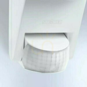 Homlokzati lámpa mozgás- és szürkületérzékelővel Steinel L 595 S PIR max.60W E27 IP44 IK03 230V fehér / üveg / műanyag small 2