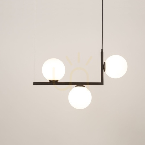 Jelölje be Függőlámpa Sigma Andy 3 fekete üveg G9 12W 52 cm SKU 33609