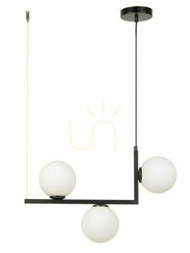 Jelölje be Függőlámpa Sigma Andy 3 fekete üveg G9 12W 52 cm SKU 33609