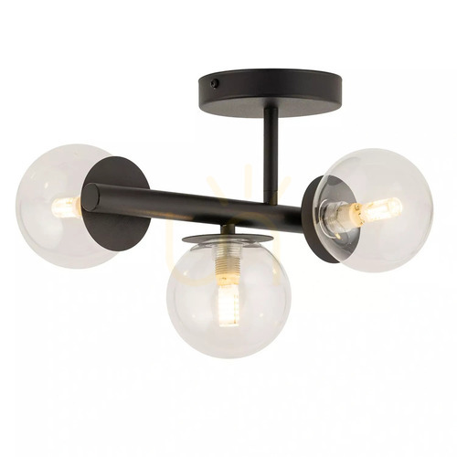 Jelölje be Plafond Sigma Avola 3 fekete üveg G9 12W 40794
