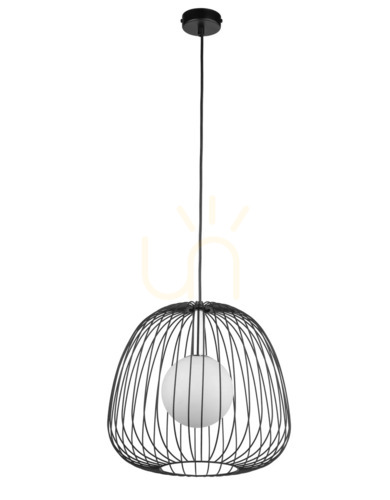 Jelölje be Függőlámpa Sigma Bell 1 fekete üveg G9 33 cm 40723