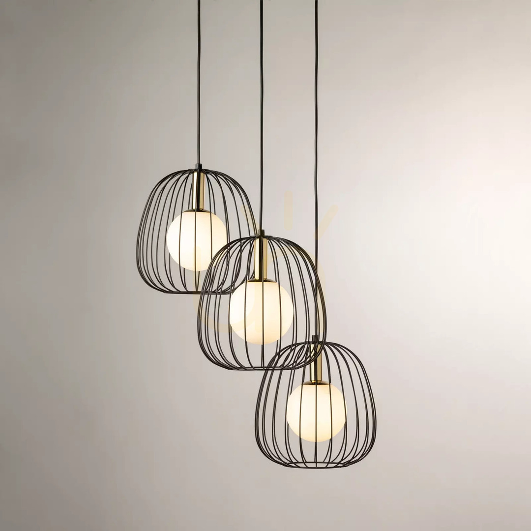 Kilátás Függőlámpa Sigma Bell 3 fekete arany G9 50 cm 40729 Függőlámpa Sigma Bell 3 fekete arany G9 50 cm 40729
