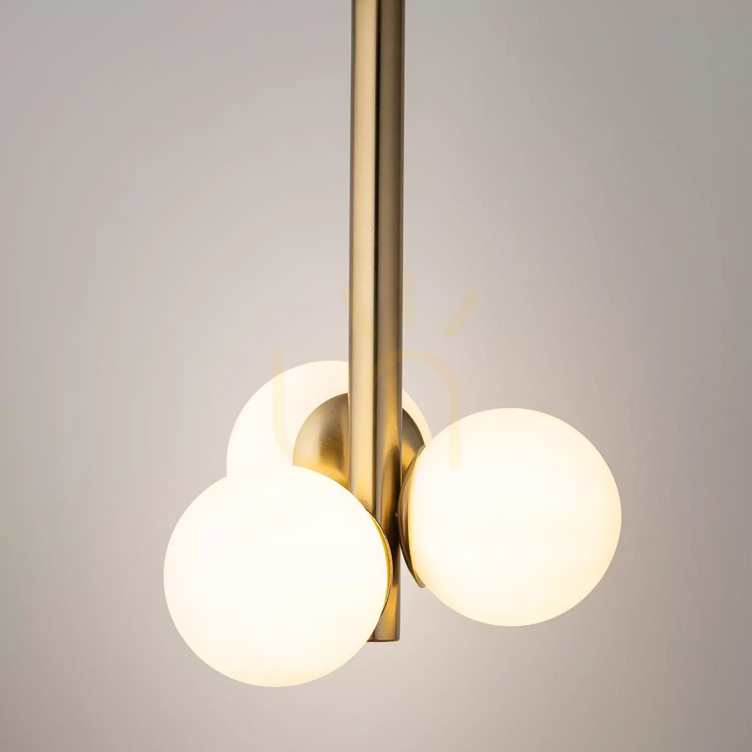 Kilátás Plafond Sigma PERLA LUX 3 ágú szatén arany fehér üveg 40776 Plafond Sigma PERLA LUX 3 ágú szatén arany fehér üveg 40776