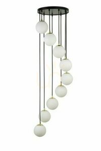 Függőlámpa Sigma Piano 9 fekete sárgaréz üveg G9 30 cm 33661 small 0