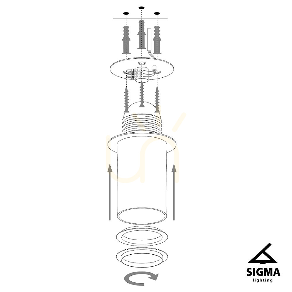 Kilátás Plafond Sigma Solaris XL ezüst/fekete E27 15W 40628 Plafond Sigma Solaris XL ezüst/fekete E27 15W 40628