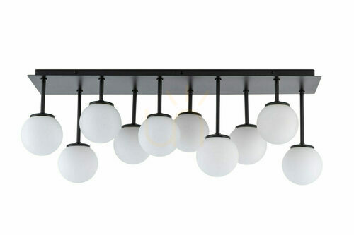 Jelölje be Plafon Sigma Tulia 10 fekete fehér üveg G9 12W SKU 33493