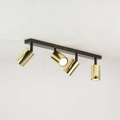 Jelölje be Plafond Sigma Zoom 4 fekete sárgaréz GU10 60 cm 33509