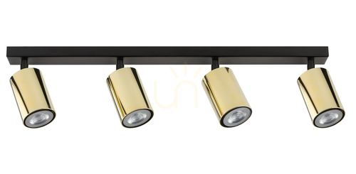 Jelölje be Plafond Sigma Zoom 4 fekete sárgaréz GU10 60 cm 33509