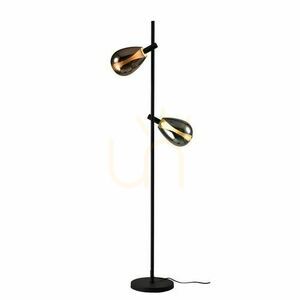 Candellux DENSO fekete állólámpa, 2×G9, füstszínű és rézszínű üveg, 52-51264 small 0