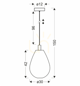 DENSO 30 fekete GU10 10W-os függőlámpa CANDELLUX 31-51387 small 4