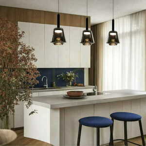 Candellux BUENO 31-50441 függőlámpa, füstüveg búra Ø 18 cm, fekete szerelvény, GX53 max. 9 W small 3