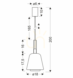 Candellux BUENO 31-50441 függőlámpa, füstüveg búra Ø 18 cm, fekete szerelvény, GX53 max. 9 W small 4