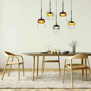 GLAXI függeszték 5×GX53 fekete, 65 cm-es sínen, színes üvegbúrák, Candellux 35-50434 small 2