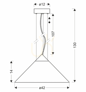 PRESTO 42 narancssárga 10W-os függőlámpa CANDELLUX 31-51042 small 4