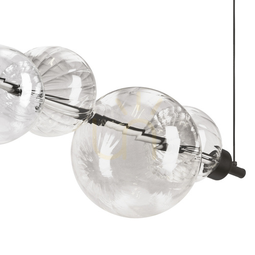 Jelölje be Candellux Playa 34-50502 LED függőlámpa, 4 üveggömb, fekete, 62 cm
