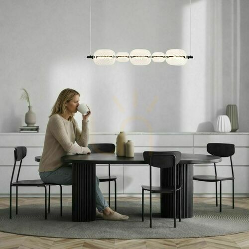 Jelölje be Candellux PLAYA fekete függőlámpa átlátszó üveggel LED 15 W 86 cm 35-50526