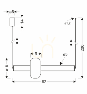 PURAS függesztéklámpa fehér LED 15W CANDELLUX 31-50595 small 4