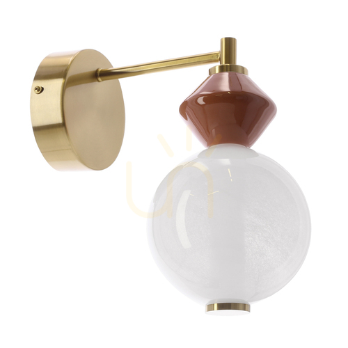 Jelölje be FLORES barna LED 7W-os fali lámpa CANDELLUX 21-50694