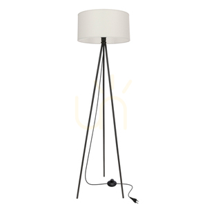 Candellux SHANTI 51-38722 háromlábú állólámpa fekete szürke búra E27 144 cm small 0
