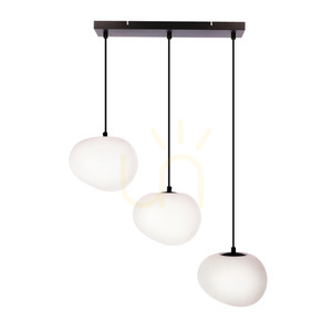 STONES függőlámpa fehér fekete E27 40W CANDELLUX 33-35158 small 0
