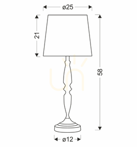 CARDINALE asztali lámpa szürke E27 40W CANDELLUX 41-40107 small 2
